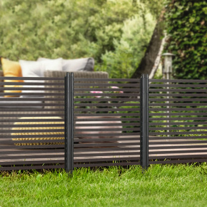 4 FT Outdoor Privacy Screen, 2 Standing Ways, Metal Animal Barrier, Brown Garden Fences at Gallery Canada