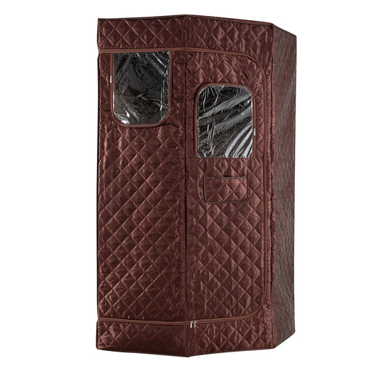 3L Portable Steam Sauna, Fast Heat, 9-Level Remote, Folding Chair, Brown Sauna Brown at Gallery Canada