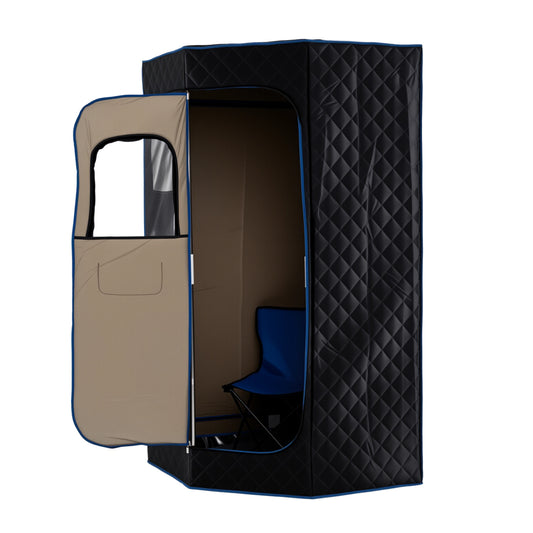 3L Portable Steam Sauna, Fast Heat, 9-Level Remote, Folding Chair, Black Sauna Black at Gallery Canada