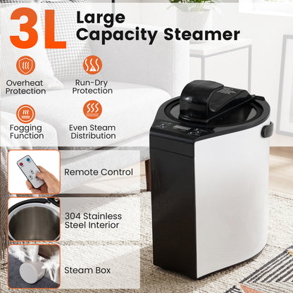 Portable Steam Sauna, 3L, Fast-Heat, 9-Level Remote, Folding Chair, Gray Sauna at Gallery Canada