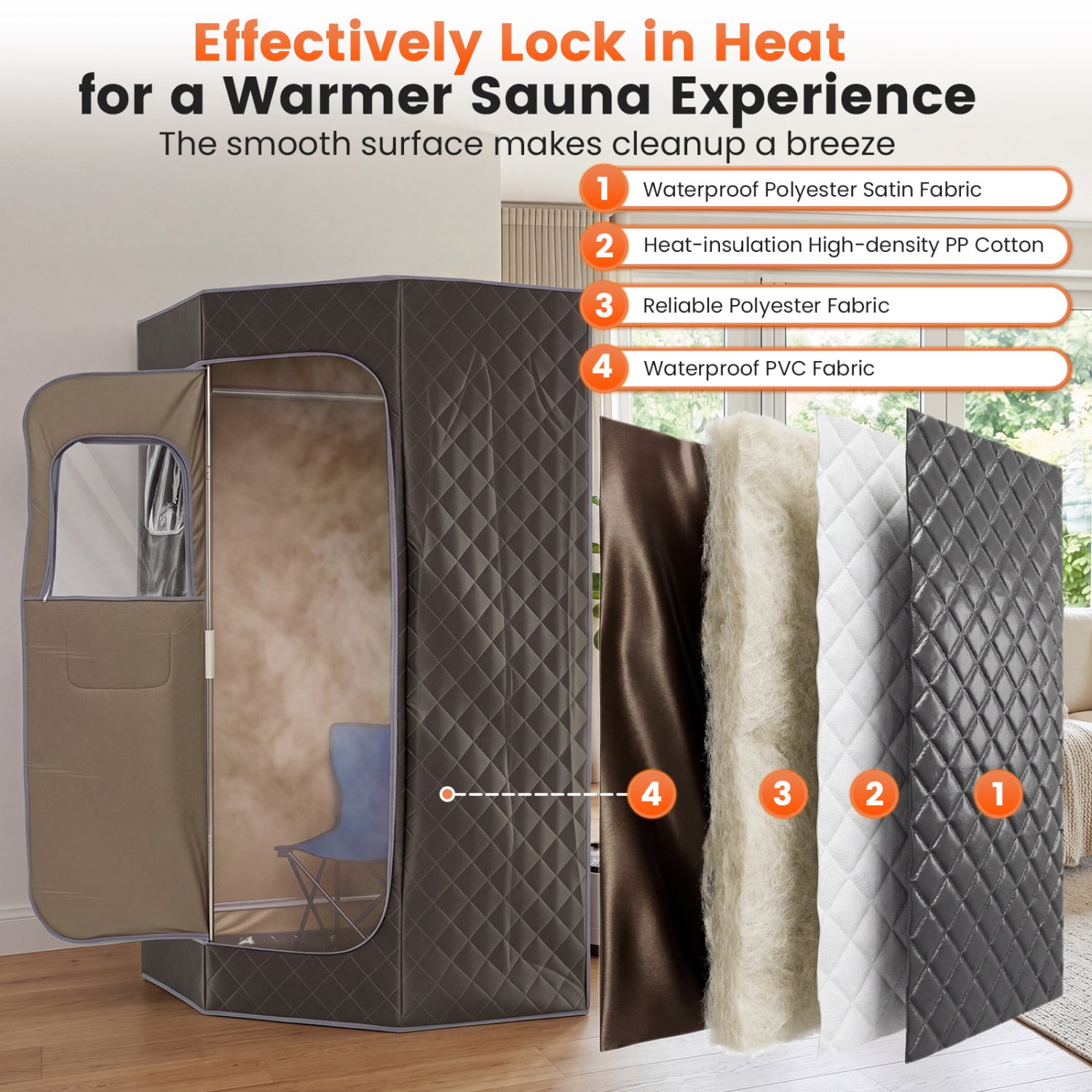 Portable Steam Sauna, 3L, Fast-Heat, 9-Level Remote, Folding Chair, Gray Sauna at Gallery Canada