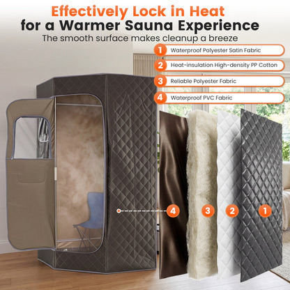 Portable Steam Sauna, 3L, Fast-Heat, 9-Level Remote, Folding Chair, Gray Sauna at Gallery Canada