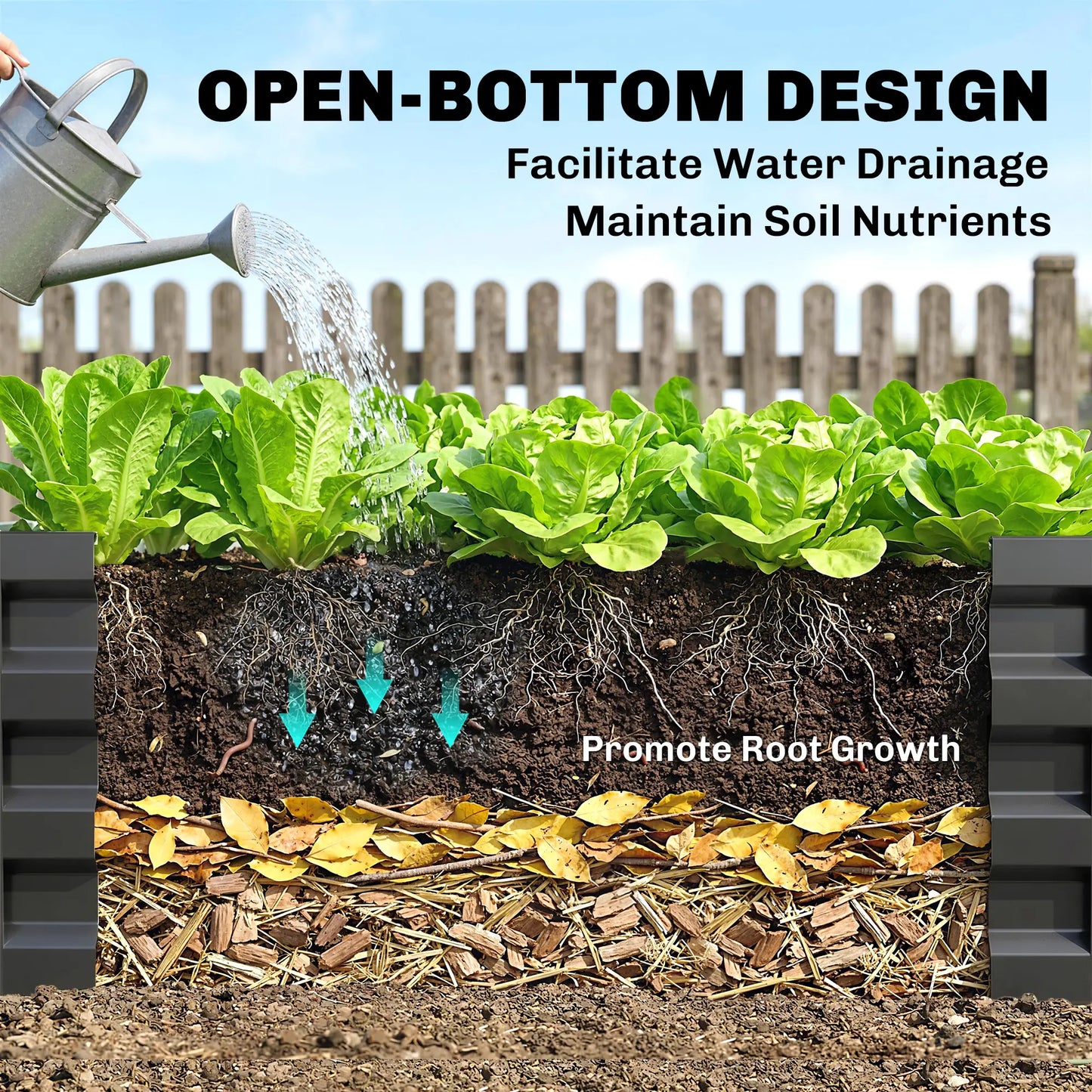 L-Shaped Raised Garden Bed, 82" x 109" x 12", Galvanized Steel, Dark Grey Galvanized Planter Boxes at Gallery Canada
