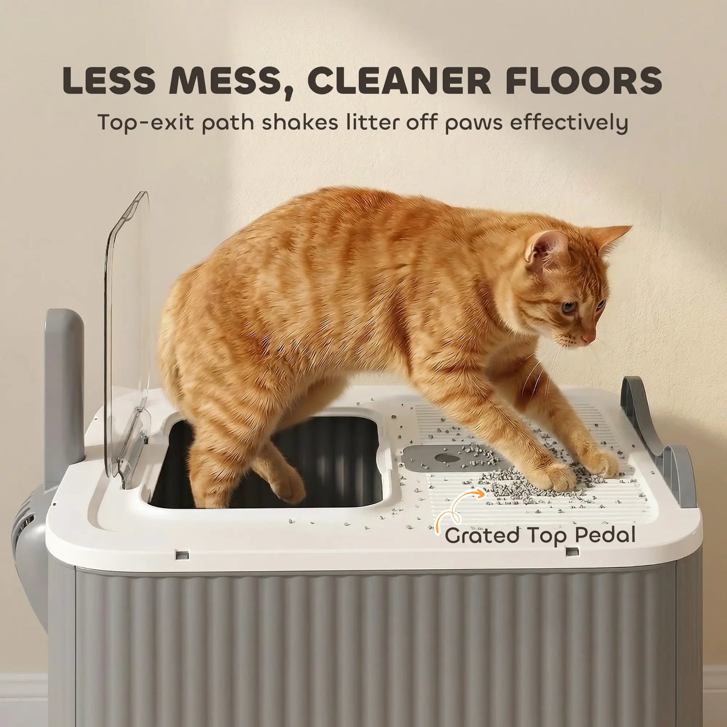 Enclosed Kitty Litter Box With Lid, Front-Entry, Top-Exit, Scoop, Deodorizer Bag, Medium, White Cat Litter Box Enclosures at Gallery Canada