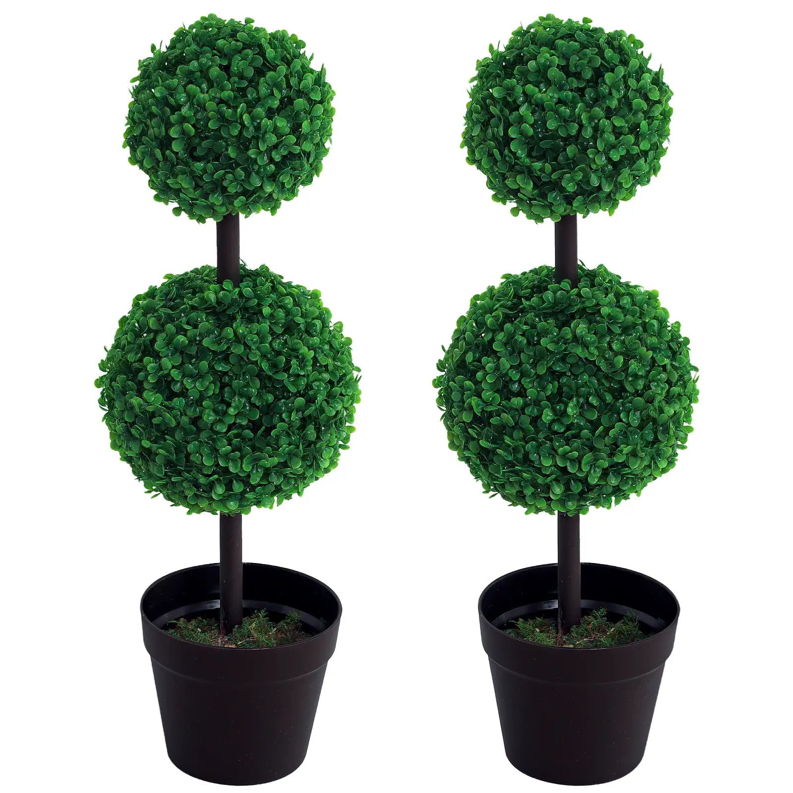 Artificial Topiary Tree Set, 2 Ball Design, Home Office Decor, Dark Green Artificial Trees at Gallery Canada