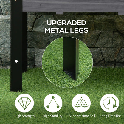 Raised Garden Bed, Elevated Planter Box, 47x24x29 Inches, Grey Raised Garden Beds at Gallery Canada