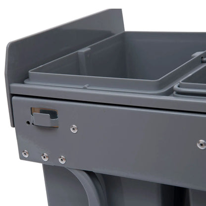 Pull Out Trash Can, 10.6 Gallon, Under Cabinet Slide Out Garbage Can, Grey Household Supplies at Gallery Canada