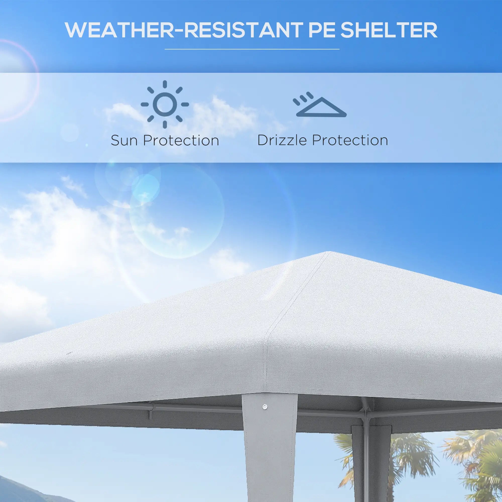 9' x 9' Portable Canopy Tent, Outdoor Gazebo, White Canopy Tents at Gallery Canada