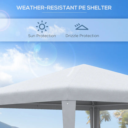 9' x 9' Portable Canopy Tent, Outdoor Gazebo, White Canopy Tents at Gallery Canada
