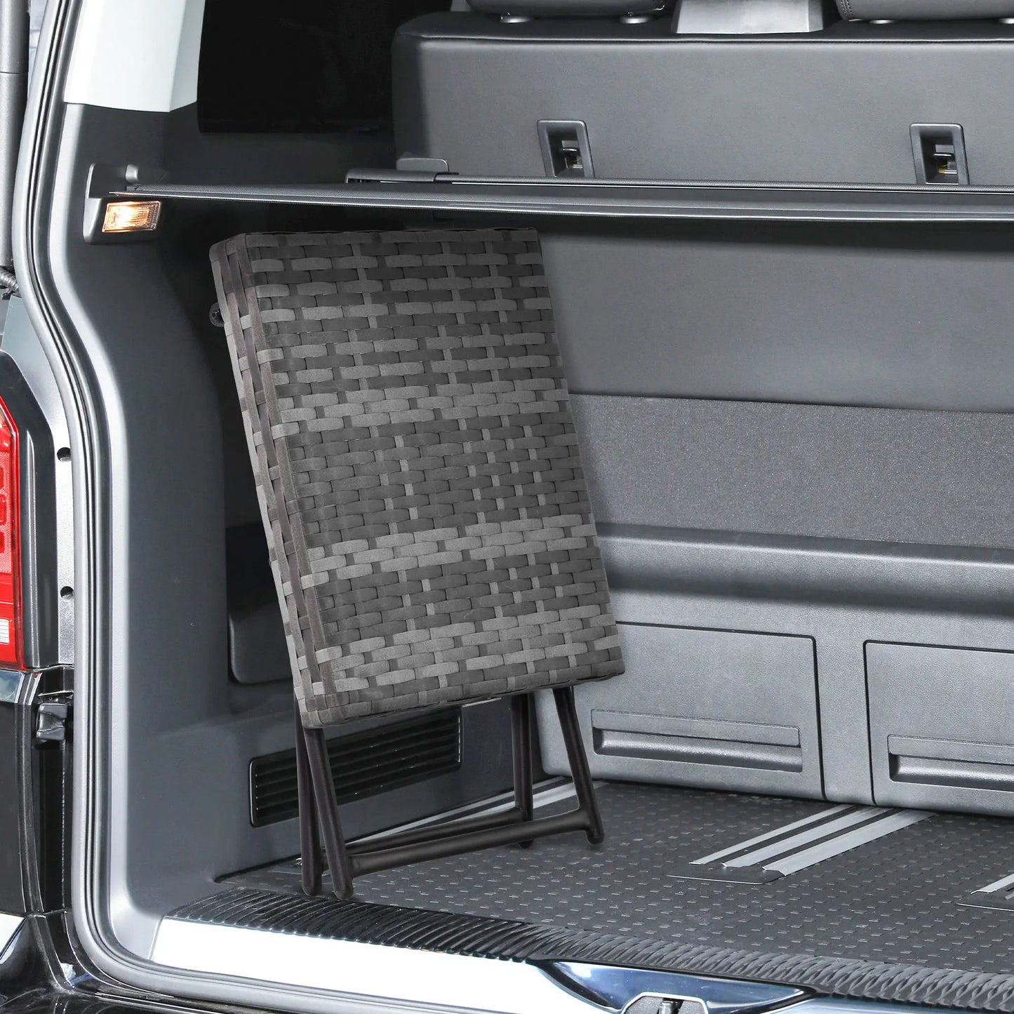 Rattan Coffee Table, Folding Outdoor Side Table, 15.75"x15.75"x15.75", Grey Coffee Tables at Gallery Canada