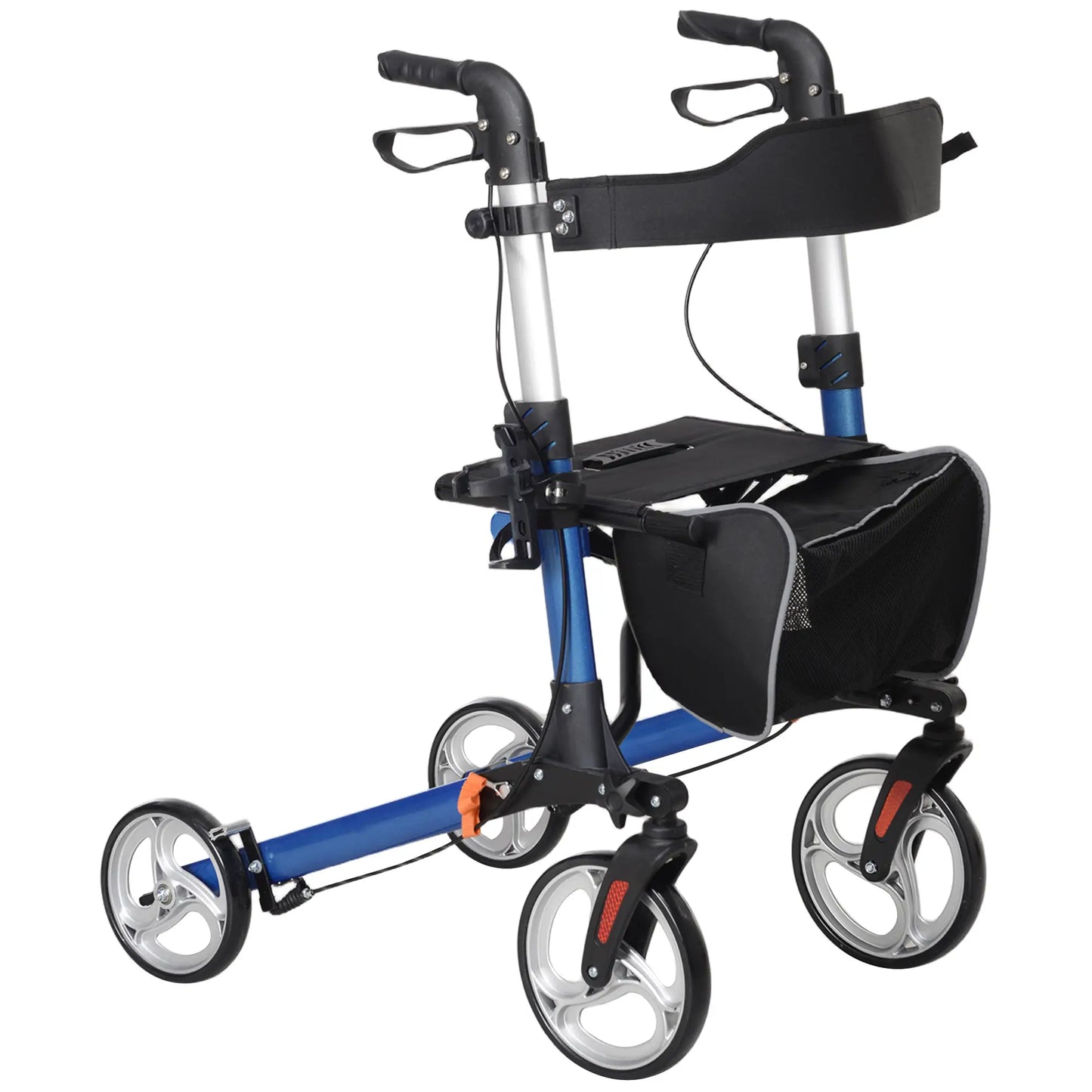 Lightweight Folding Walker, Large Seat, Adjustable Handle, Blue Knee Walker & Wheelchair Ramps at Gallery Canada