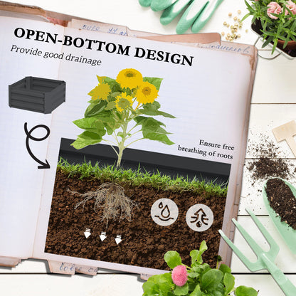 Galvanized Planter Box, Raised Garden Bed with Trellis, Grey Galvanized Planter Boxes at Gallery Canada