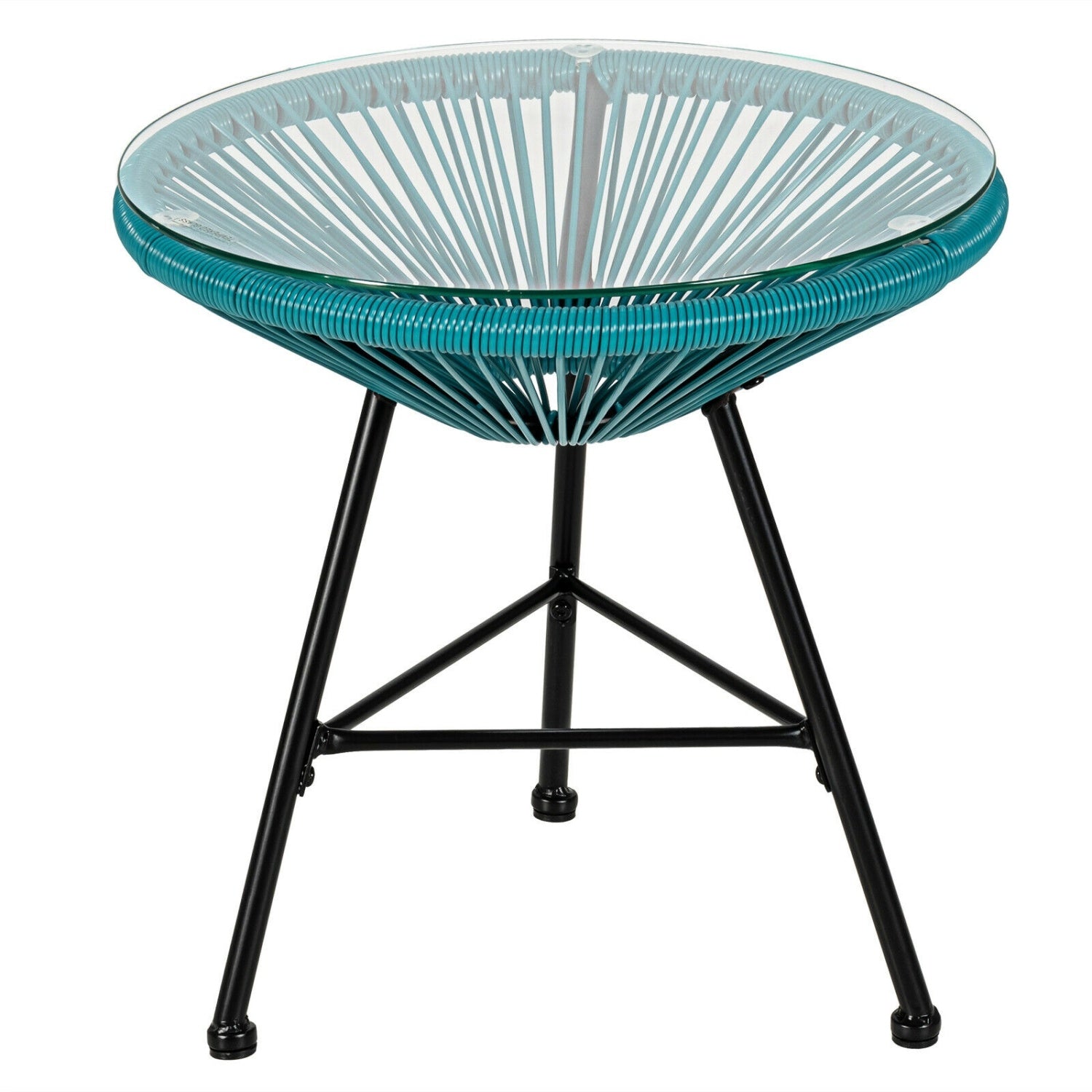 3PCS Patio Acapulco Bistro Set, Glass Table, Turquoise Patio Conversation Sets at Gallery Canada