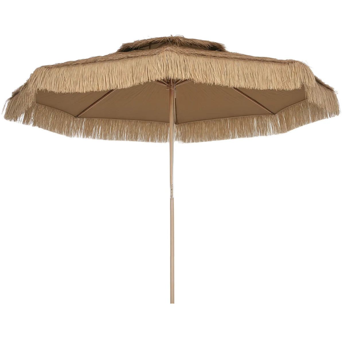 10 ft. Hula Thatched Tiki Umbrella, UPF30+, 8 Ribs, Natural Sun Umbrellas at Gallery Canada