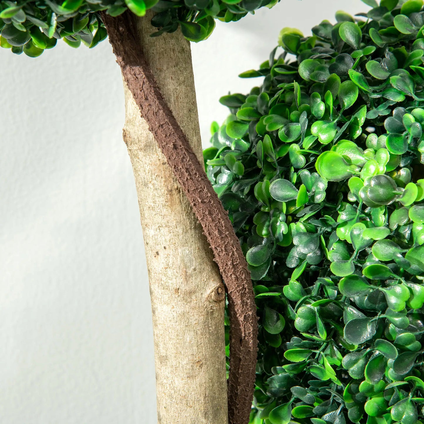 35 Inch Artificial Boxwood Topiary Tree, Triple Ball, Dark Green Artificial Trees at Gallery Canada