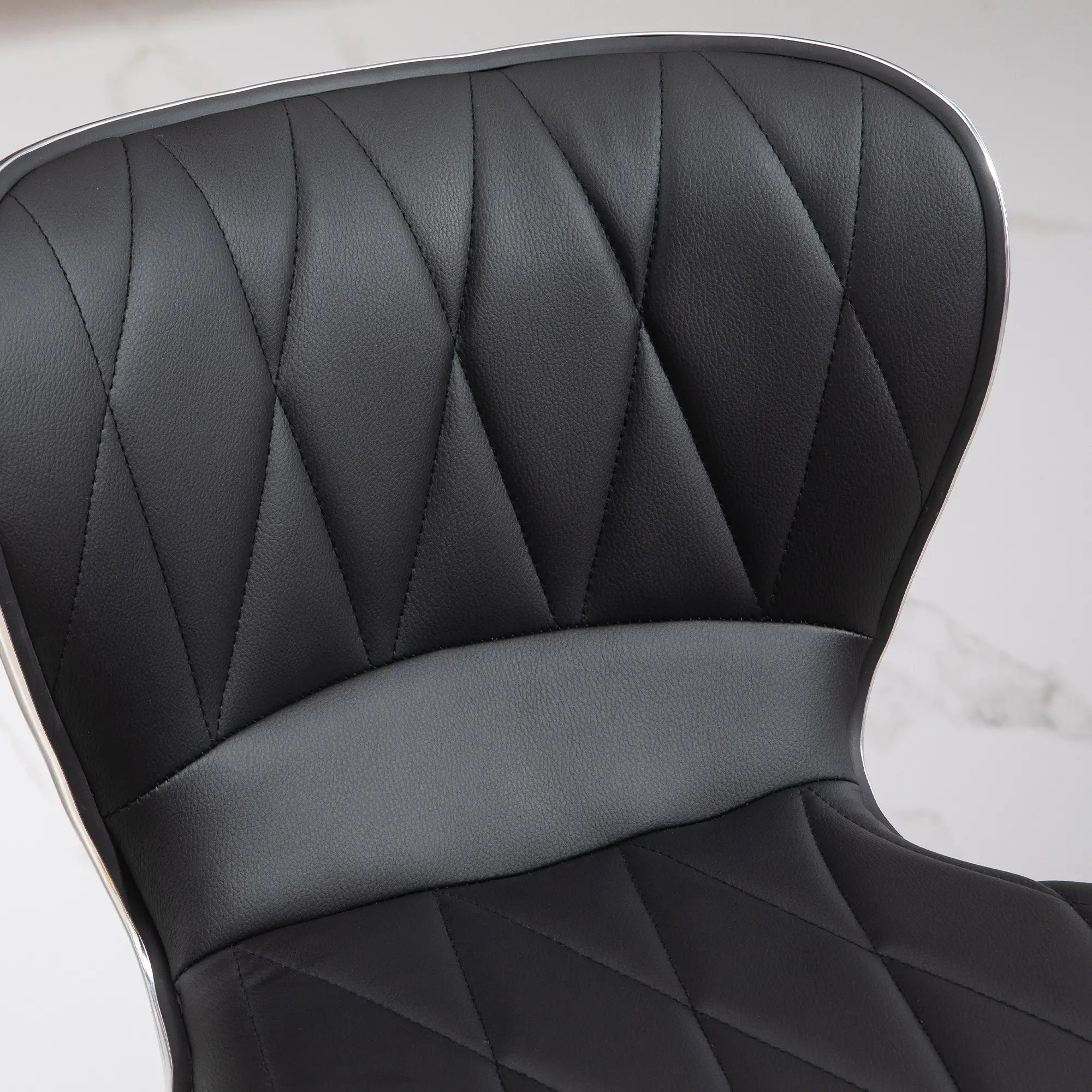 Counter Height Bar Stools Set of 2, Adjustable Height Bar Chairs with Swivel Seat, PU Leather Upholstery Bar Stools at Gallery Canada