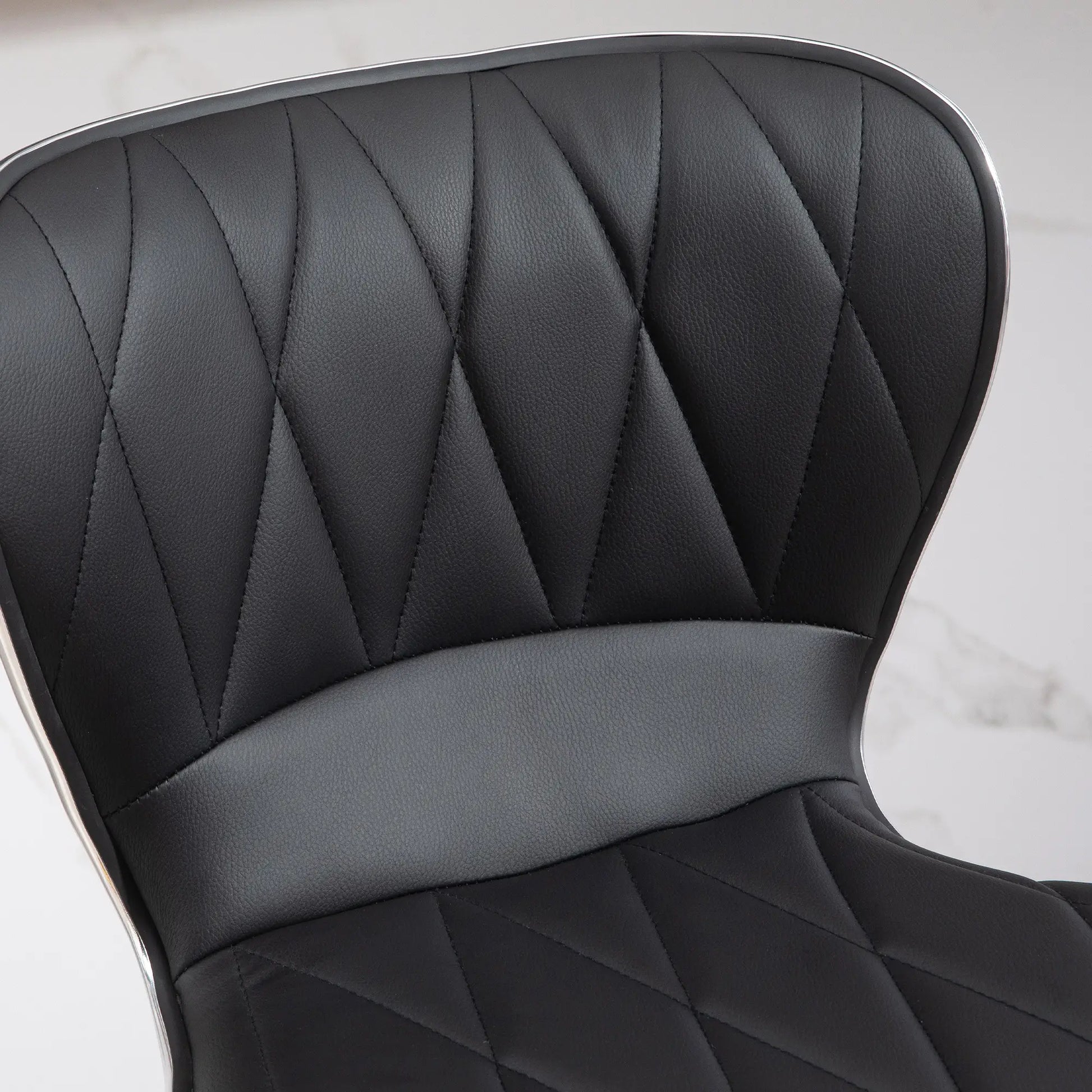 Counter Height Bar Stools Set of 2, Adjustable Height Bar Chairs with Swivel Seat, PU Leather Upholstery Bar Stools at Gallery Canada