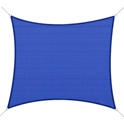 Rectangle 20'x 16' Sun Shade Sail Top Cover Fabric Outdoor Shelter Backyard Window Garden Carrying Bag Blue Shade Sails Blue at Gallery Canada