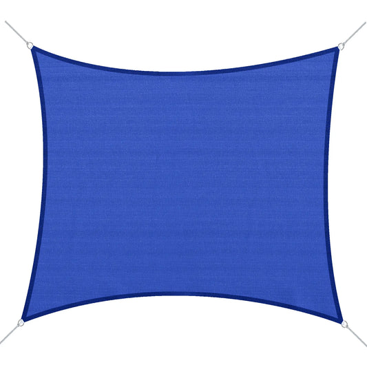 Rectangle 20'x 16' Sun Shade Sail Top Cover Fabric Outdoor Shelter Backyard Window Garden Carrying Bag Blue Shade Sails Blue at Gallery Canada