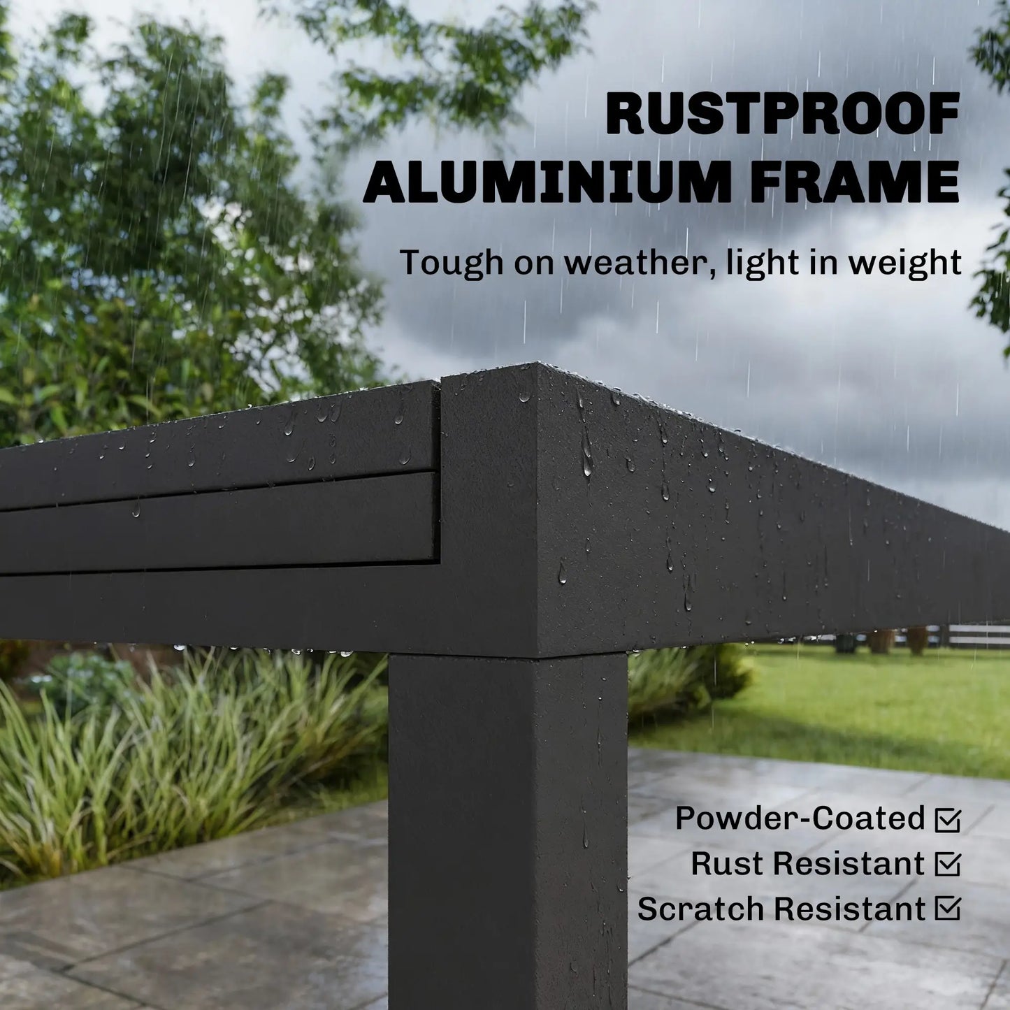 Aluminum Expandable Dining Table, Tempered Glass Tabletop, Black Patio Dining Tables at Gallery Canada