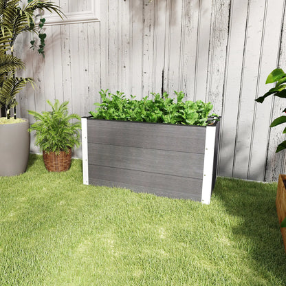 3' x 2' x 2' Raised Garden Bed, Wood Plastic Planter Box, Grey Galvanized Planter Boxes at Gallery Canada