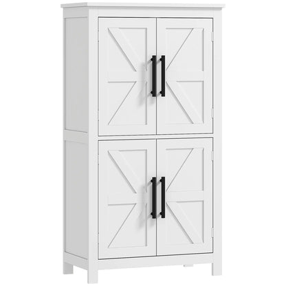 Farmhouse Bathroom Storage Cabinet, Adjustable Shelf, White Bathroom Cabinets White at Gallery Canada