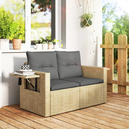 Wicker Outdoor Sofa With Side Trays, With Cushions, Light Grey Patio Furniture Sets at Gallery Canada