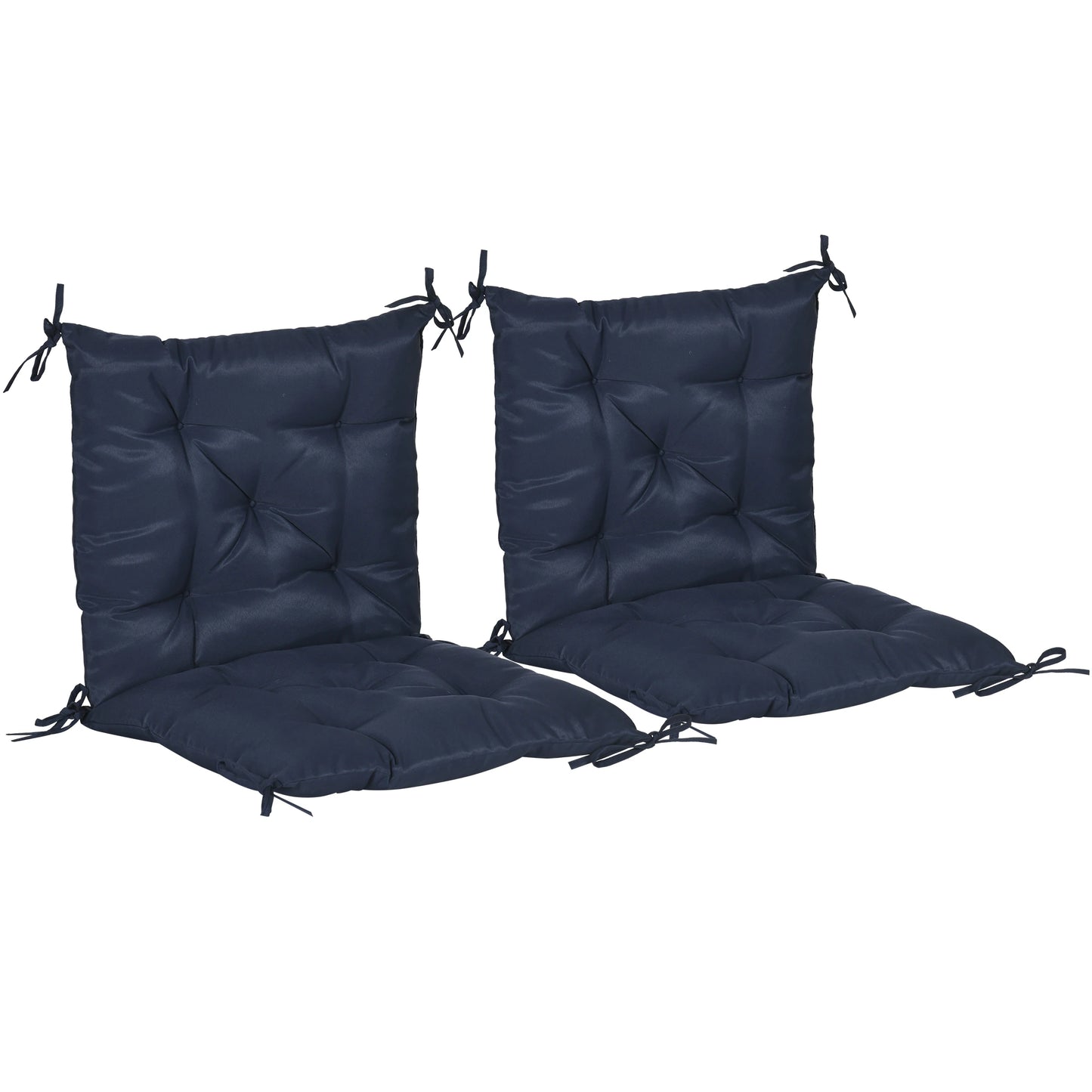 Patio Chair Cushions, Set of 2, 39" x 20" x 3", Dark Blue Patio Chair Cushions Dark Blue at Gallery Canada