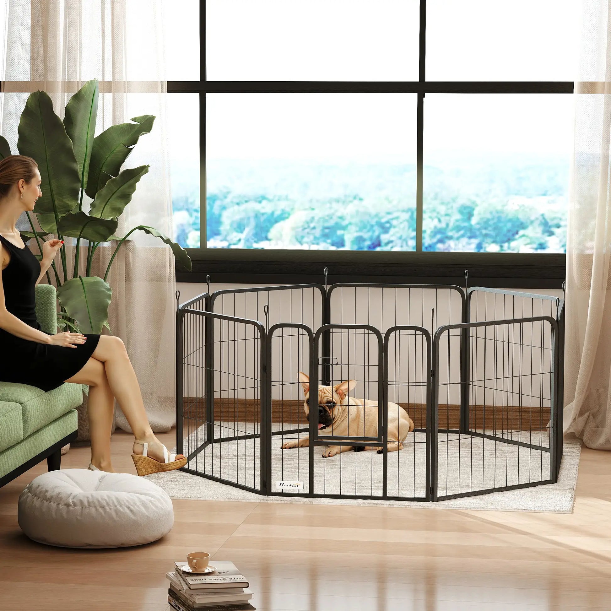 24" Dog Playpen, Portable Foldable 8 Panels, Indoor Outdoor Houses, Kennels & Pens at Gallery Canada