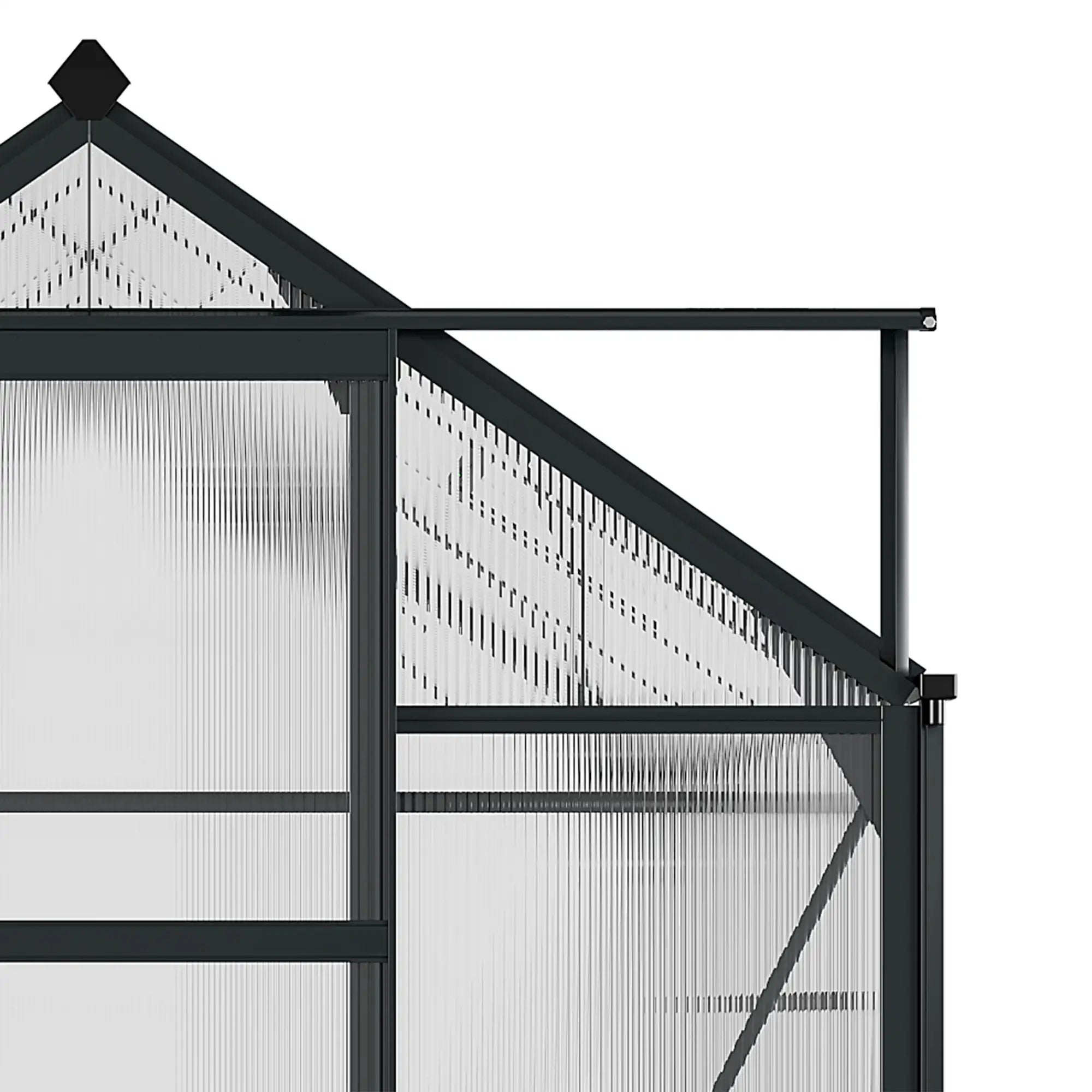 Greenhouse Garden, Outdoor Kit, PC Board Sliding Door, 6.2' x 8.3' x 6.6', Grey Walk In Greenhouses at Gallery Canada