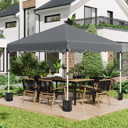 10' x 10' Pop Up Canopy, Sidewalls, Roller Bag, Adjustable, Dark Grey Pop Up Canopies at Gallery Canada
