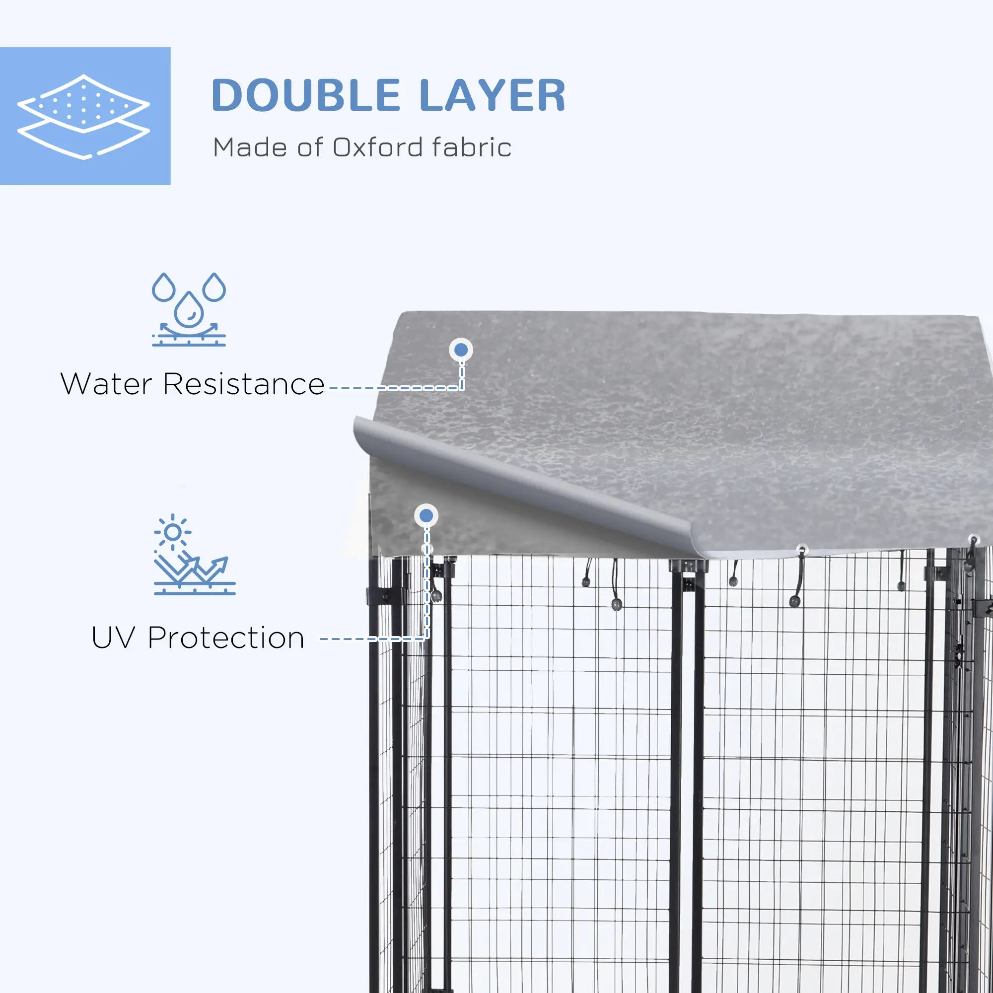 Outdoor Dog Kennel, Waterproof UV-Resistant Cover, 4 x 4 x 4.5 ft Houses, Kennels & Pens at Gallery Canada