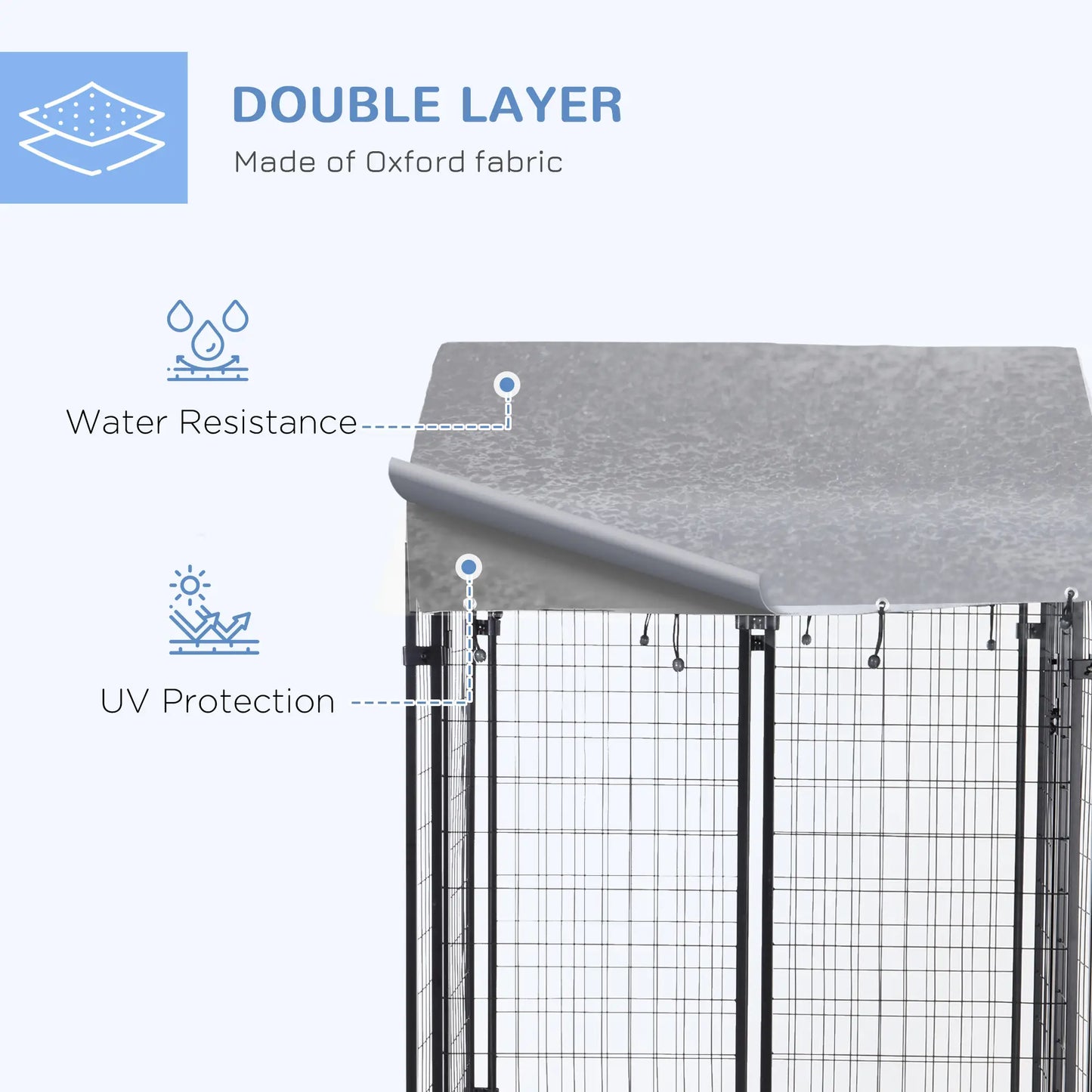 Outdoor Dog Kennel, Waterproof UV-Resistant Cover, 4 x 4 x 4.5 ft Houses, Kennels & Pens at Gallery Canada