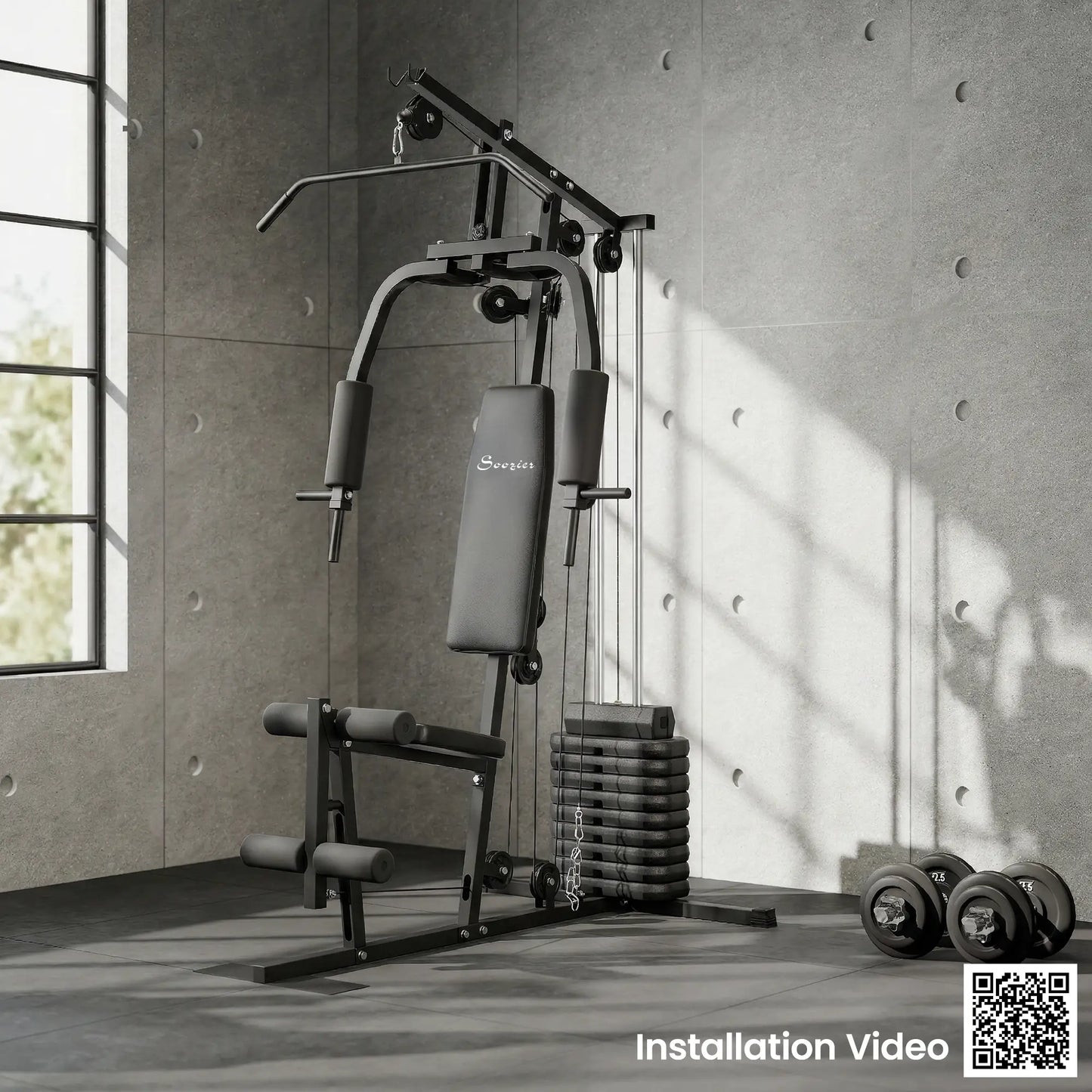 Multifunction Home Gym, 99lbs Weight Stack, Full Body Workout Power Towers at Gallery Canada