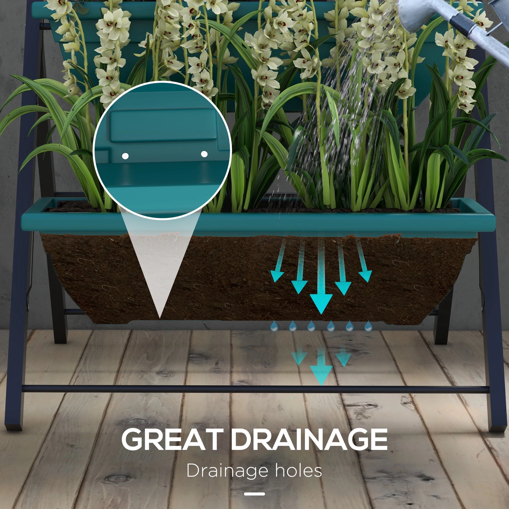 3-Tier Vertical Garden Planter, Outdoor Plant Stand for Vegetables Flowers Plant Stands at Gallery Canada