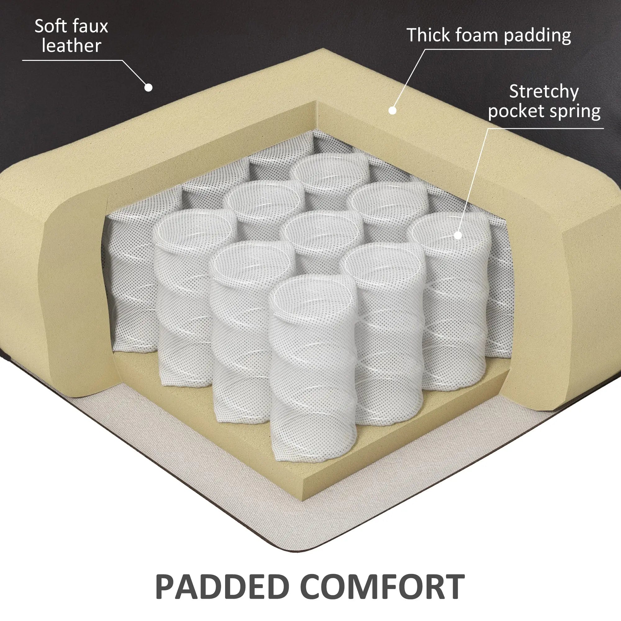 PU Leather Electric Recliner Chair, Remote, Side Pockets, Brown Electric Power Lift Chairs at Gallery Canada