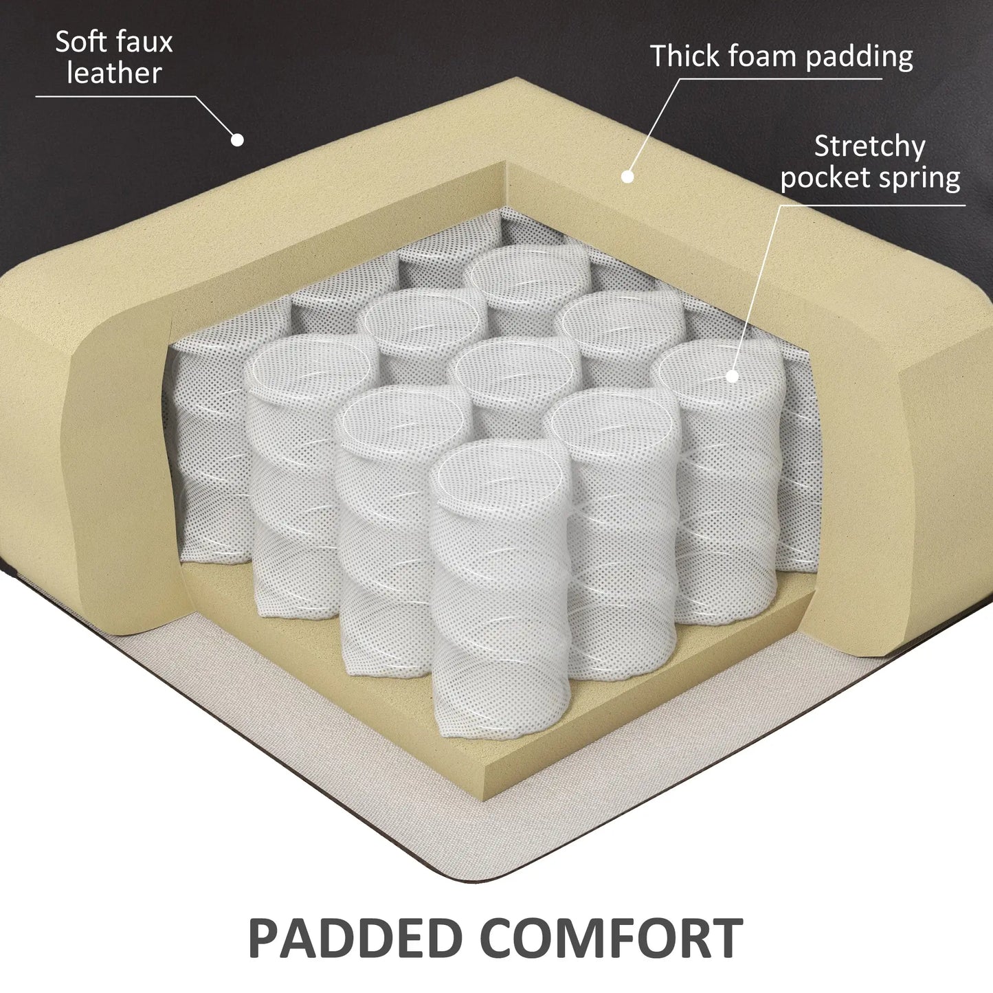 PU Leather Electric Recliner Chair, Remote, Side Pockets, Brown Electric Power Lift Chairs at Gallery Canada