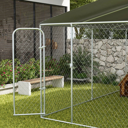 Outdoor Dog Kennel, Heavy Duty Playpen, Secure Lock, Cover, 15.1' x 15.1' x 7.5' Houses, Kennels & Pens at Gallery Canada