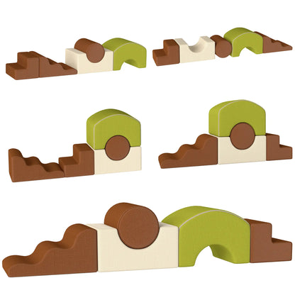 5-Piece Foam Climbing Blocks, Non-Slip, Washable Cover for Crawling