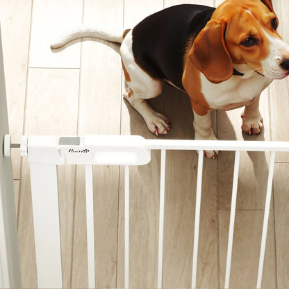30"-32" Extra Wide Pet Gate, 35"H, Small Door, White Houses, Kennels & Pens at Gallery Canada