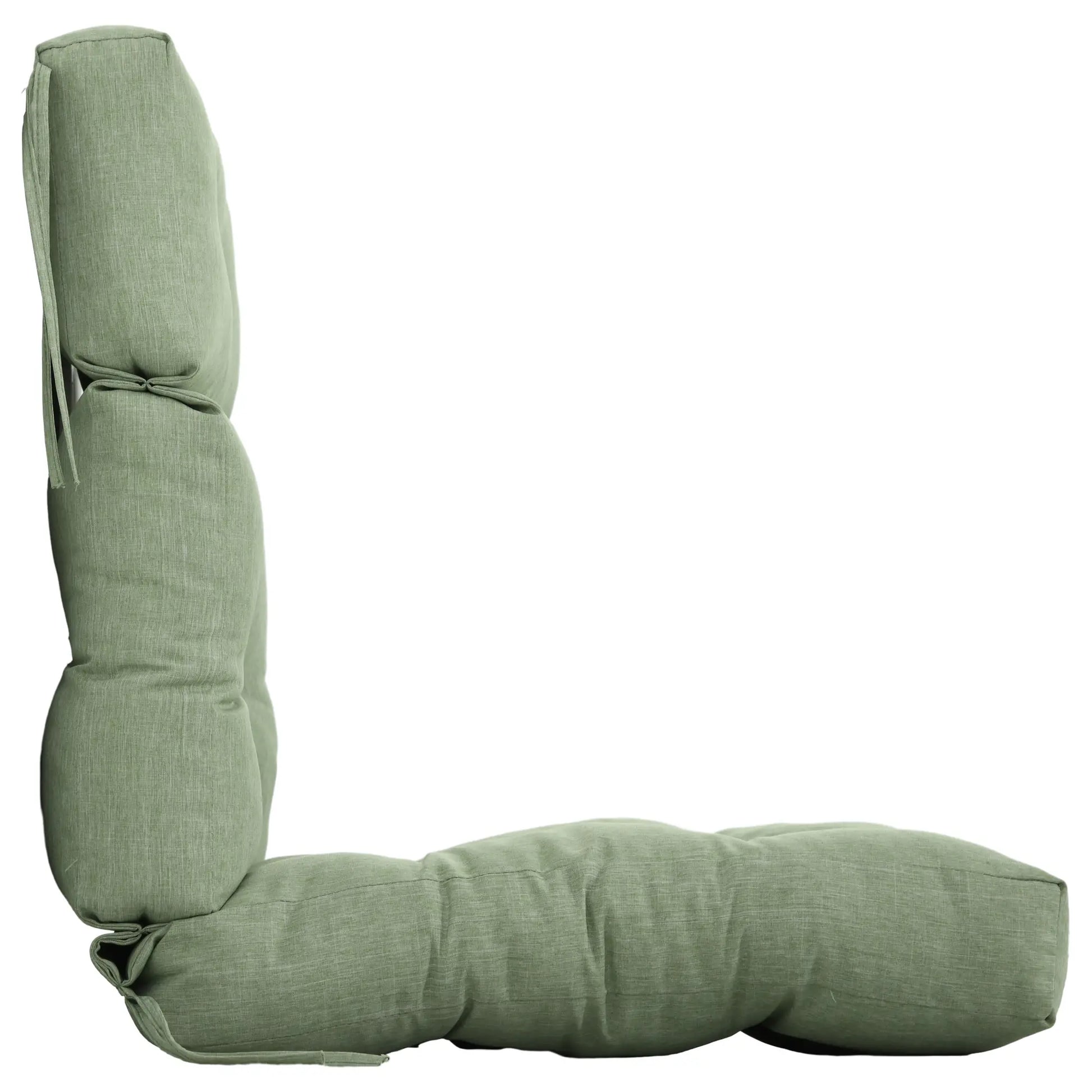 Outdoor Patio Chair Cushion, Tufted with Ties, Light Green Patio Chair Cushions at Gallery Canada
