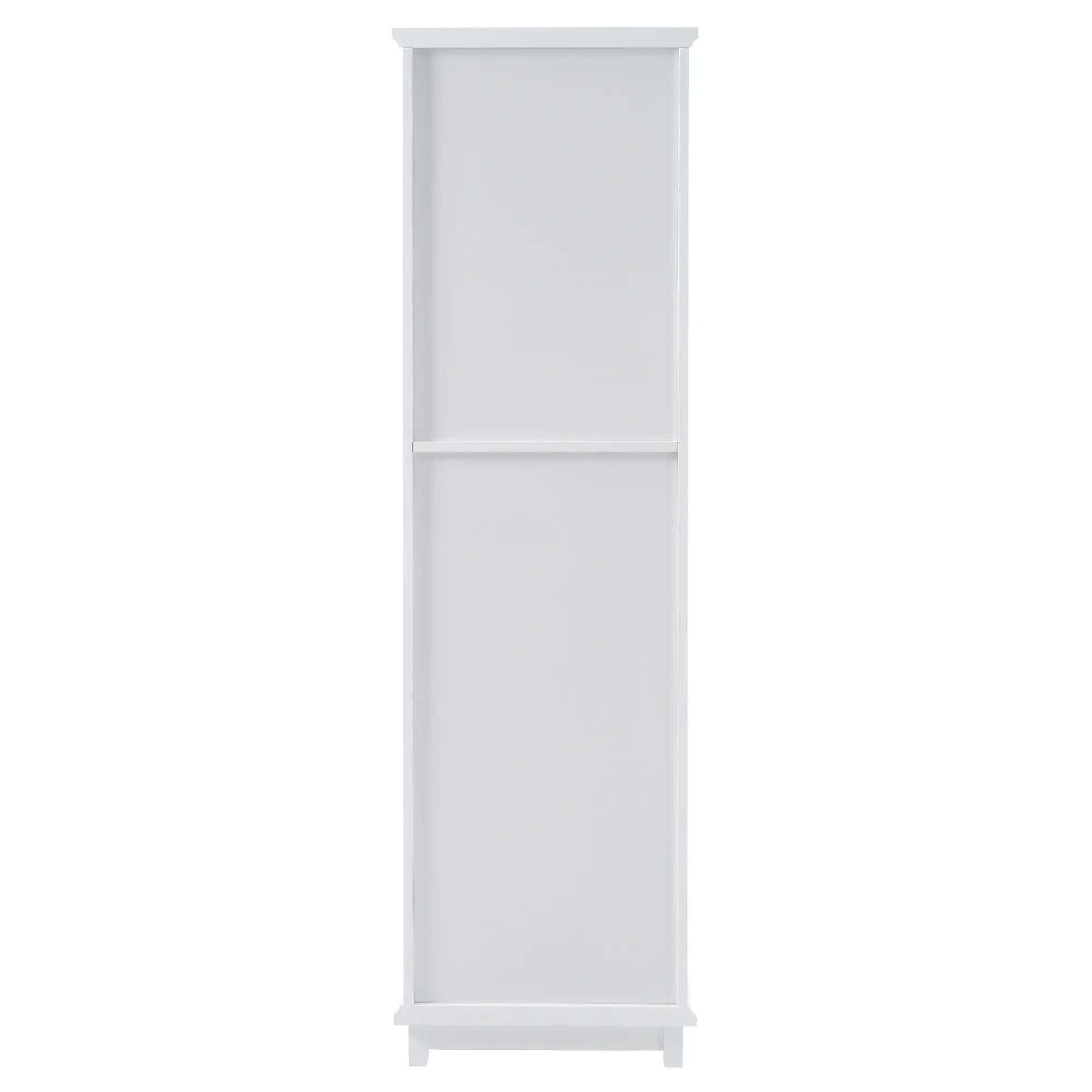 Bathroom Storage Cabinet, Glass Doors, Adjustable Shelves, 18