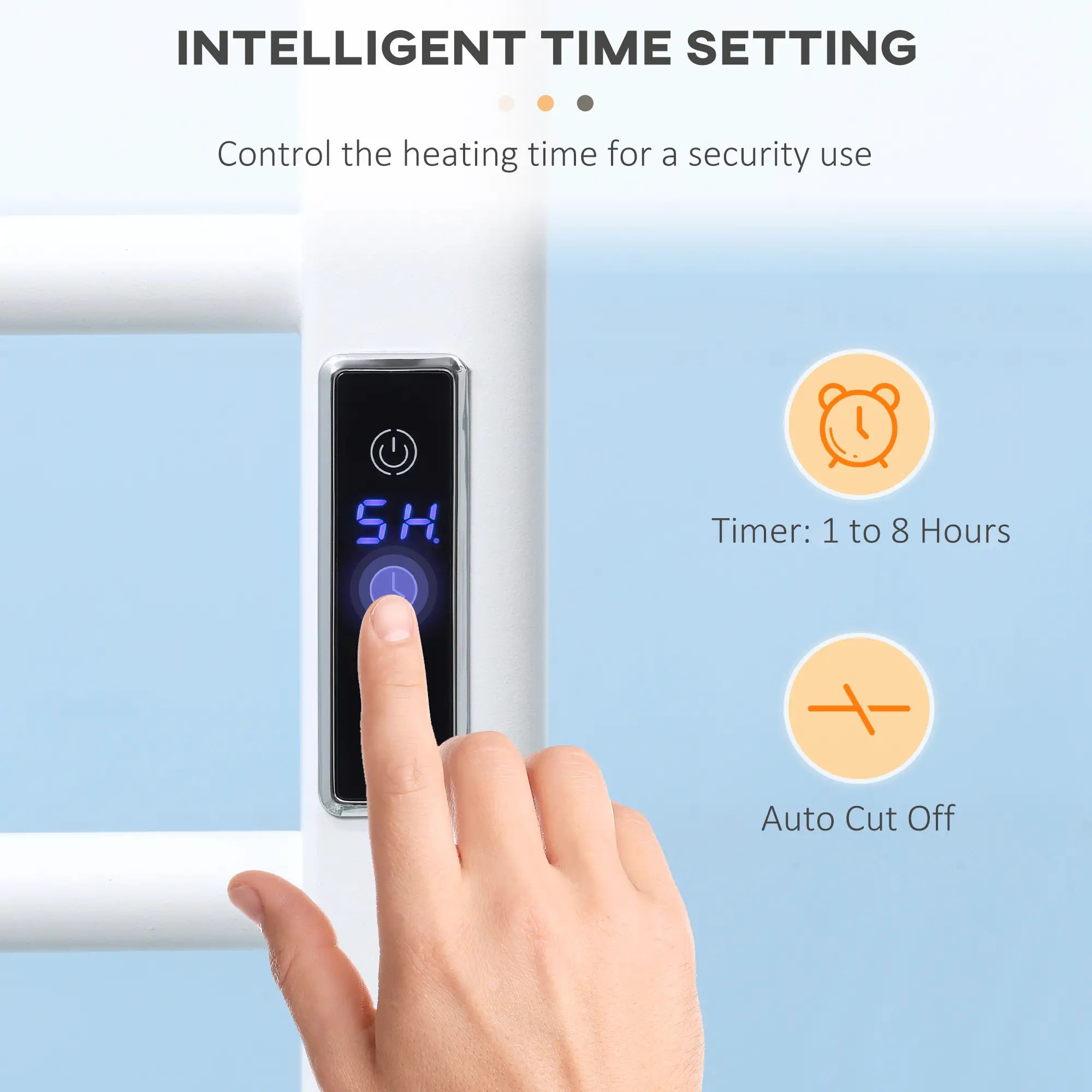 8-Bar Heated Towel Warmer, Wall Mount, Adjustable Temperature, White Bath Accessories at Gallery Canada