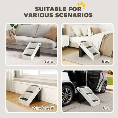Dog Stairs, 14.5" H, Foldable Pet Ramp, 3 Non-Slip Steps Dog Stairs at Gallery Canada