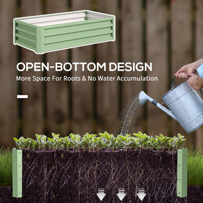 Galvanized Raised Garden Bed, 4' x 2' x 1', Green Galvanized Planter Boxes at Gallery Canada