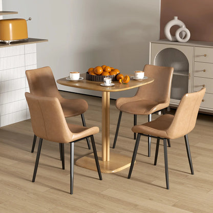 Modern Dining Table For 4, 27.6" x 27.6", Natural Wood Bar Tables at Gallery Canada