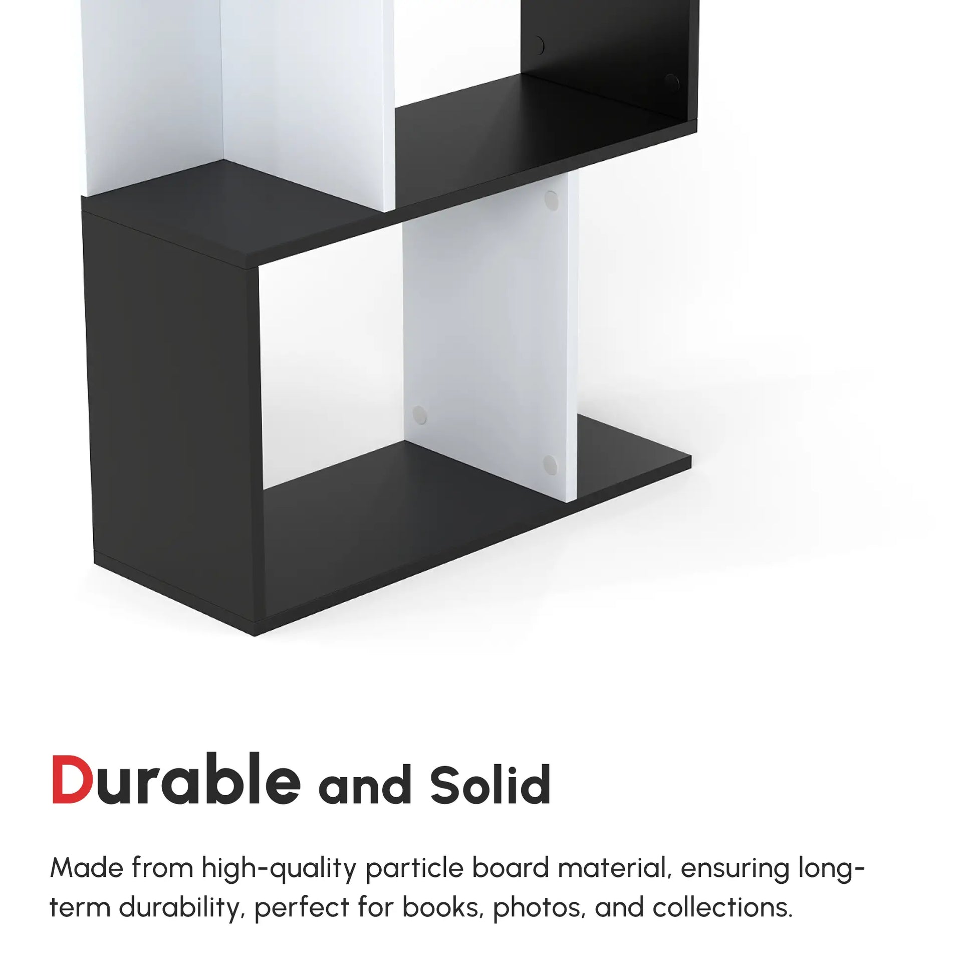 Modern Bookcase 5-Tier Display Shelf, Room Divider, Black Display Bookshelves at Gallery Canada