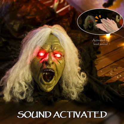 72" Life Size Halloween Animated Crawling Zombie, LED Eyes, Battery Operated Halloween Decorations at Gallery Canada