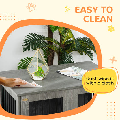 Dog Crate Furniture, Lockable Magnetic Door, Adjustable Feet, Grey Houses, Kennels & Pens at Gallery Canada