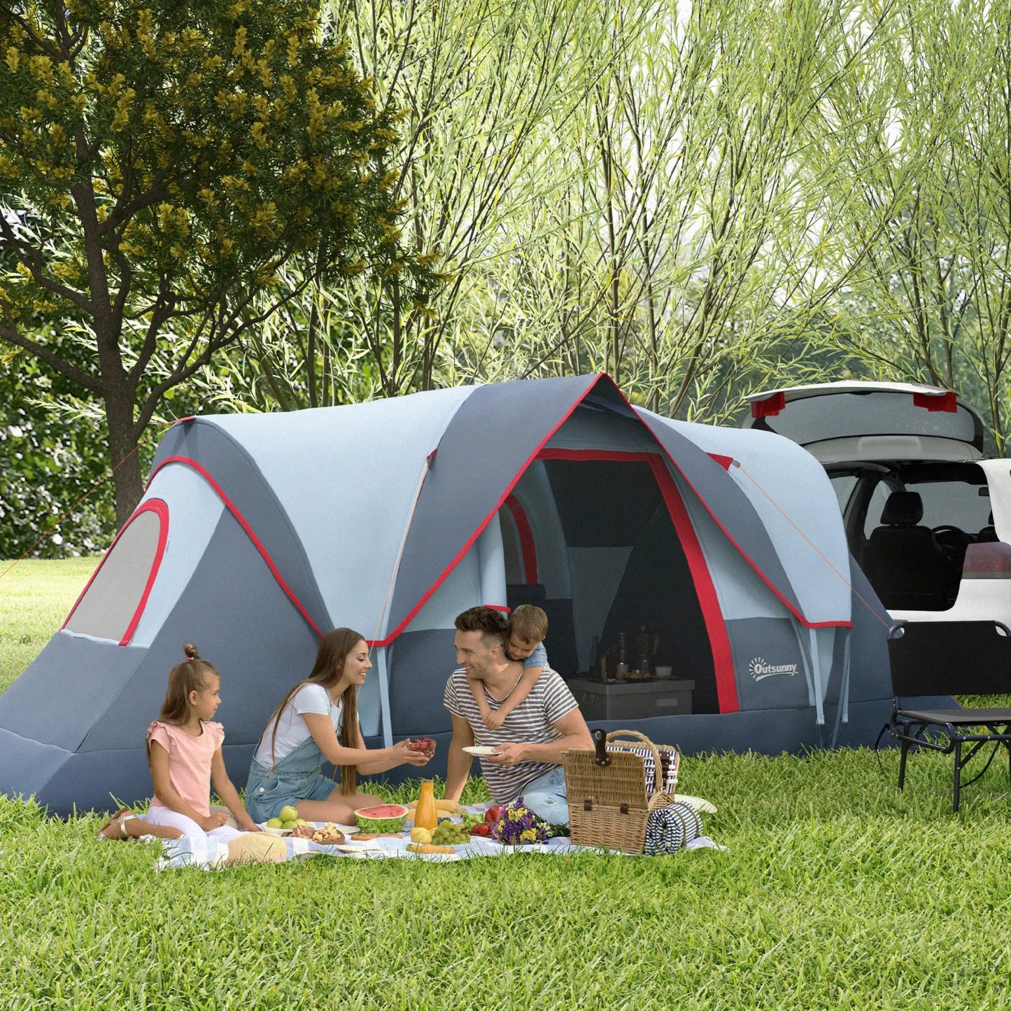 5-6 Person Family Tent, Outdoor Camping Tent, Grey Camping Tents at Gallery Canada